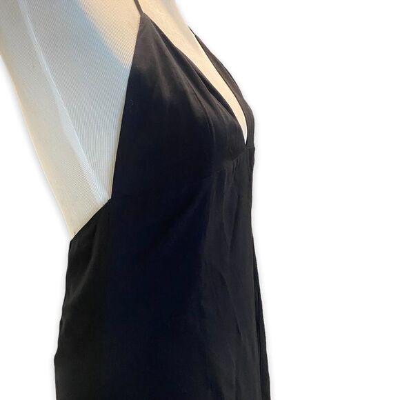 Toni Black cocktail classic slip dress Sleeveless Low Back formal Maxi Gown - Picture 3 of 10